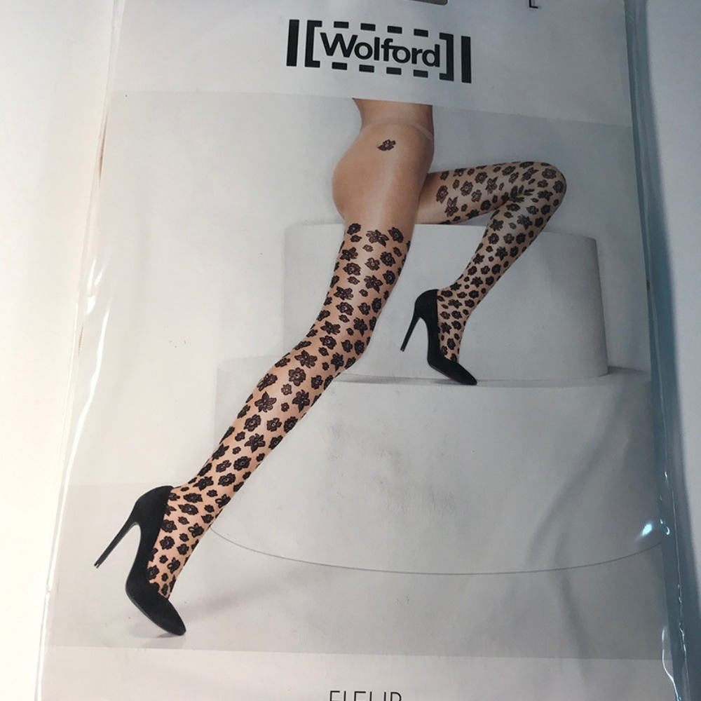 Wolford Fleur Tights Size L